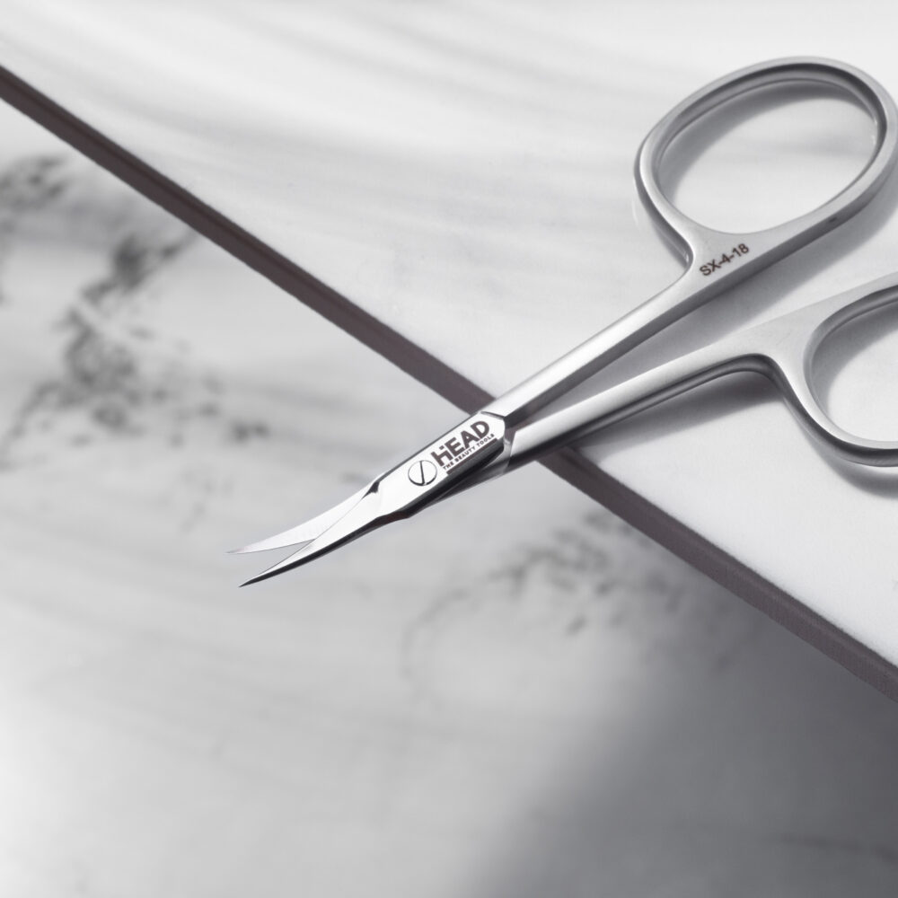 SX-4-18 Foarfece profesionale pentru cuticule X-line 4, lame 18 mm, Wave - imagine 4